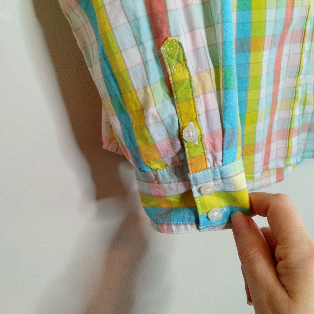 Women's st John's Bay multicolored pastel plaid - Picture 5 of 6